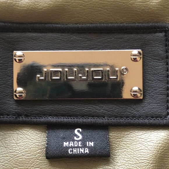 JOJOU Olive Green Quilted Puffer Jacket Mock Neck Full Zip Size Small Small - Picture 3 of 8